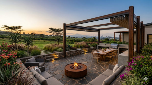 Outdoor Living Spaces in Kenya: Patios, Pergolas, Fire Pits & Modern Hardscapes